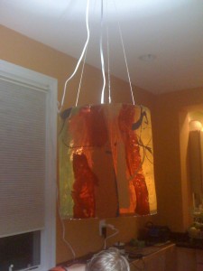 Lantern over kitchen table